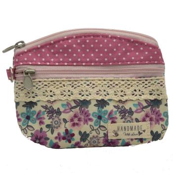 Handtasche Patchwork Kosmetiktasche Geldbörse Blume nature
